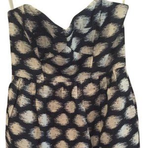 Shoshanna Blue White Polka Dot Sweetheart Neck Strapless Dress Sz 6 #126